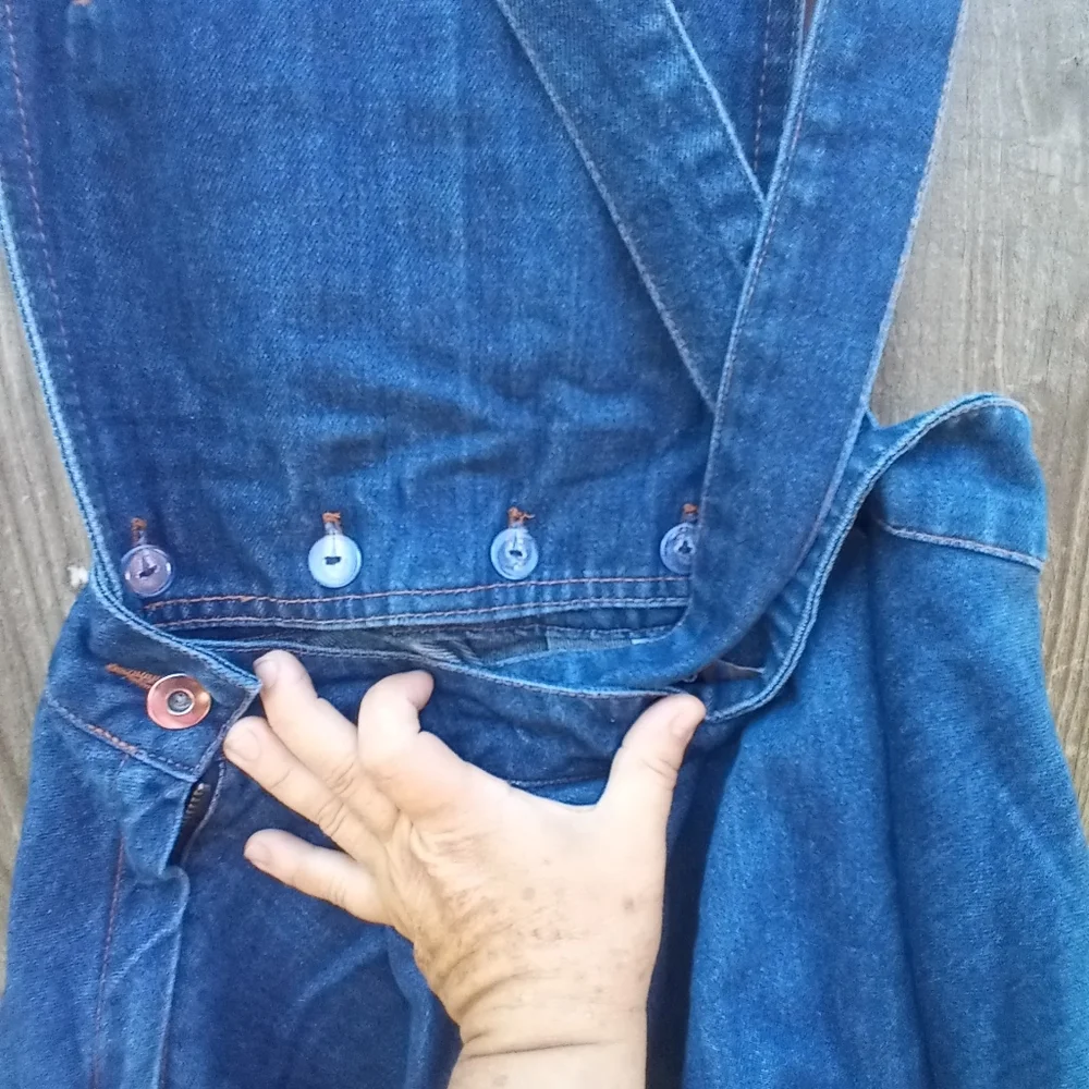 Y2K Vintage American Apparel Denim Bib Overall Skater Skirt S Non-Stretch Flared